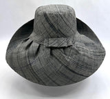 Raffia Curve Brim Hat Standard Brim in Pewter Grey Madagascan