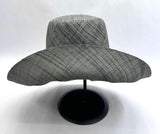 Raffia Curve Brim Hat Standard Brim in Pewter Grey Madagascan