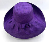 Raffia Curve Brim Hat Standard Brim in Purple Madagascan