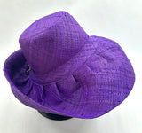 Raffia Curve Brim Hat Standard Brim in Purple Madagascan