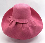 Raffia Curve Brim Hat Standard Brim in Rose Pink Madagascan