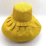 Raffia Curve Brim Hat Standard Brim in Yellow Madagascan