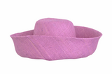 Raffia Curve Brim Hat Standard Brim in Amethyst Madagascan