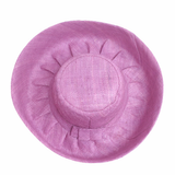 Raffia Curve Brim Hat Standard Brim in Amethyst Madagascan