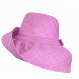 Raffia Curve Brim Hat Standard Brim in Amethyst Madagascan