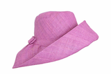 Raffia Curve Brim Hat Standard Brim in Amethyst Madagascan