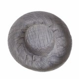 Raffia Curve Brim Hat Standard Brim in Anchor Grey Madagascan