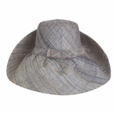 Raffia Curve Brim Hat Standard Brim in Anchor Grey Madagascan