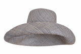 Raffia Curve Brim Hat Standard Brim in Anchor Grey Madagascan