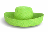 Raffia Curve Brim Hat Standard Brim in Apple Green Madagascan