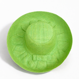 Raffia Curve Brim Hat Standard Brim in Apple Green Madagascan