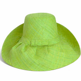 Raffia Curve Brim Hat Standard Brim in Apple Green Madagascan