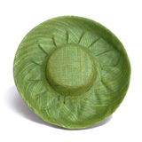 Raffia Curve Brim Hat Standard Brim in Avocado Madagascan