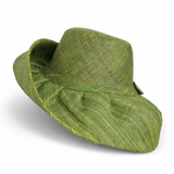 Raffia Curve Brim Hat Standard Brim in Avocado Madagascan