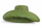 Raffia Curve Brim Hat Standard Brim in Avocado Madagascan