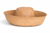 Raffia Curve Brim Hat Standard Brim in Biscuit Madagascan
