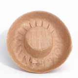 Raffia Curve Brim Hat Standard Brim in Biscuit Madagascan
