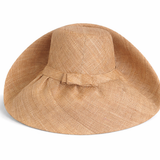 Raffia Curve Brim Hat Standard Brim in Biscuit Madagascan