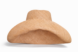 Raffia Curve Brim Hat Standard Brim in Biscuit Madagascan
