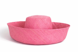 Raffia Curve Brim Hat Standard Brim in Bubblegum Pink Madagascan