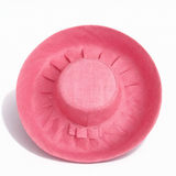 Raffia Curve Brim Hat Standard Brim in Bubblegum Pink Madagascan