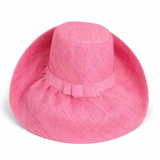 Raffia Curve Brim Hat Standard Brim in Bubblegum Pink Madagascan