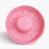 Raffia Curve Brim Hat Standard Brim in Carnation Pink Madagascan