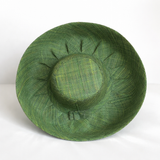 Raffia Curve Brim Hat Standard Brim in Clover Green Madagascan