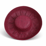 Raffia Curve Brim Hat Standard Brim in Dark Burgundy Madagascan