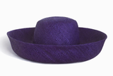 Raffia Curve Brim Hat Standard Brim in Dark Indigo Madagascan