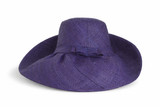 Raffia Curve Brim Hat Standard Brim in Dark Indigo Madagascan