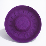 Raffia Curve Brim Hat Standard Brim in Dark Iris Purple Madagascan