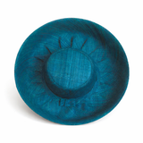 Raffia Curve Brim Hat Standard Brim in Dark Peacock Blue Madagascan