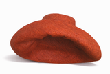 Raffia Curve Brim Hat Standard Brim in Dark Rust Madagascan