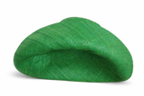 Raffia Curve Brim Hat Standard Brim in Emerald Green Madagascan