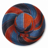 Raffia Curve Brim Hat Standard Brim in Fizzy Cola Madagascan