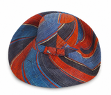 Raffia Curve Brim Hat Standard Brim in Fizzy Cola Madagascan
