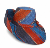 Raffia Curve Brim Hat Standard Brim in Fizzy Cola Madagascan