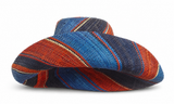 Raffia Curve Brim Hat Standard Brim in Fizzy Cola Madagascan