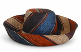 Raffia Curve Brim Hat Standard Brim in Fizzy Cola Madagascan