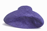 Raffia Curve Brim Hat Standard Brim in Indigo Blue Madagascan
