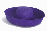 Raffia Curve Brim Hat Standard Brim in Indigo Purple Madagascan
