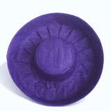 Raffia Curve Brim Hat Standard Brim in Indigo Purple Madagascan