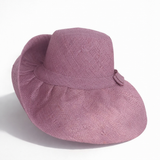 Raffia Curve Brim Hat Standard Brim in Lavender Madagascan