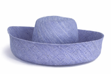 Raffia Curve Brim Hat Standard Brim in Light Cornflower Blue