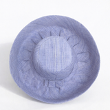 Raffia Curve Brim Hat Standard Brim in Light Cornflower Blue