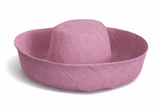 Raffia Curve Brim Hat Standard Brim in Lilac Pink Madagascan