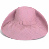 Raffia Curve Brim Hat Standard Brim in Lilac Pink Madagascan