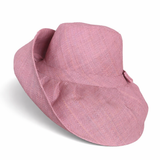 Raffia Curve Brim Hat Standard Brim in Lilac Pink Madagascan