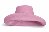 Raffia Curve Brim Hat Standard Brim in Lilac Pink Madagascan